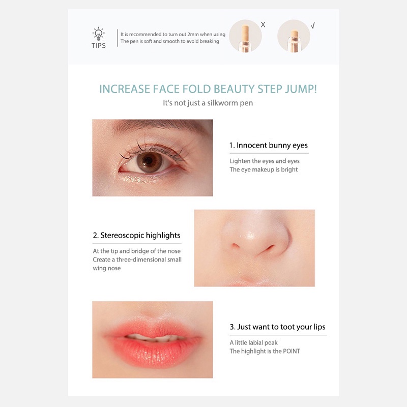 yakult Bút Phấn Mắt Màu Lì Tự Nhiên Hình Trái Cây Dễ Thương