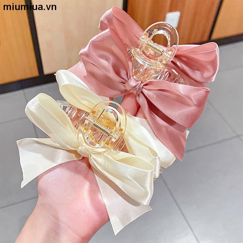 miumiuaKẹp tóc hình nơ đơn giản thời trang kiểu Hàn thanh lịch cho phái nữ
