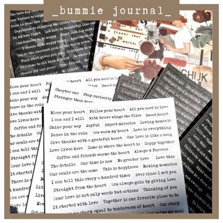 Tấm sticker chữ dạng câu quote vintage trang trí sổ journal