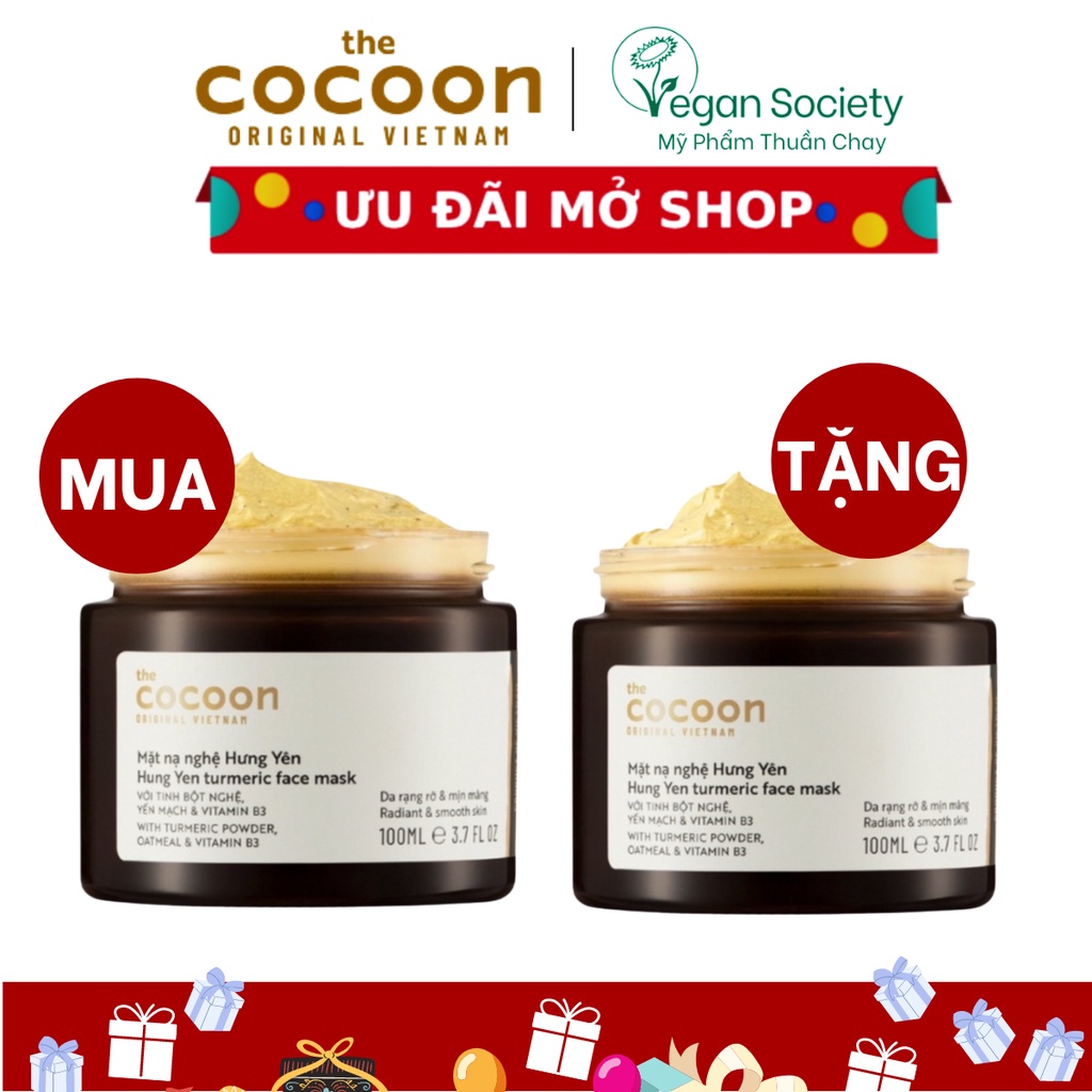 MUA 1 TẶNG 1 - Mặt nạ nghệ Hưng Yên cocoon 100ml Tặng 1 Mặt nạ nghệ Hưng Yên Cocoon 100ml