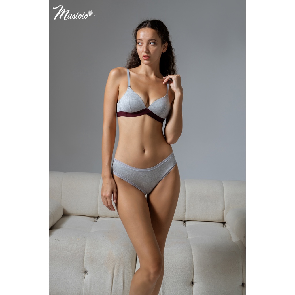 Áo Lót Nữ Trơn Mút Mỏng Không Gọng Bamboo Bralette Bra Daffodil (Mustoto MA28)