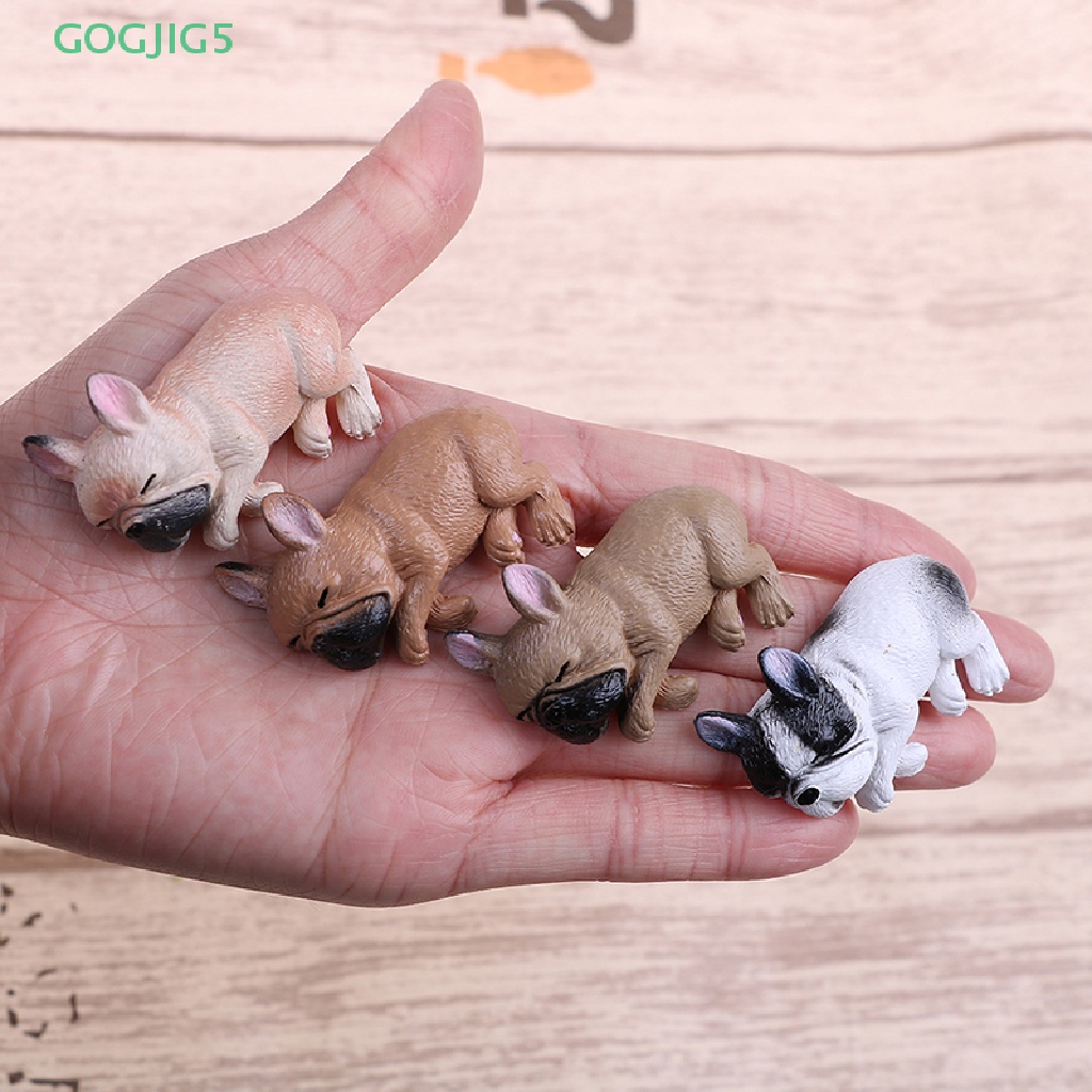 Đồ Chơi Mô Hình Chú Chó Bull Đang Ngủ Bằng pvc Làm Quà Tặng Cho Bé UOO