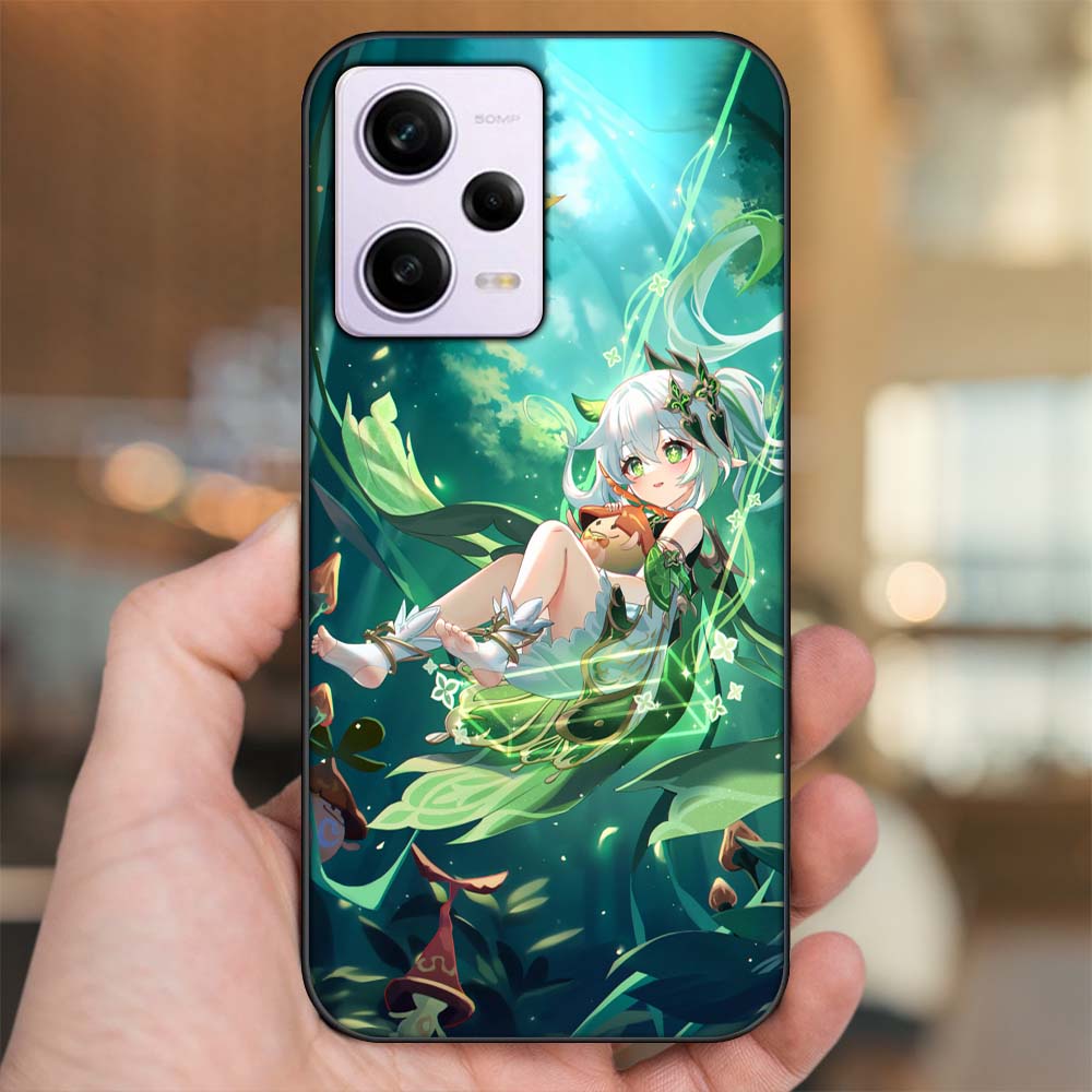 Ốp lưng Xiaomi Redmi Note 12 viền đen in hình Nahida Genshin Impact