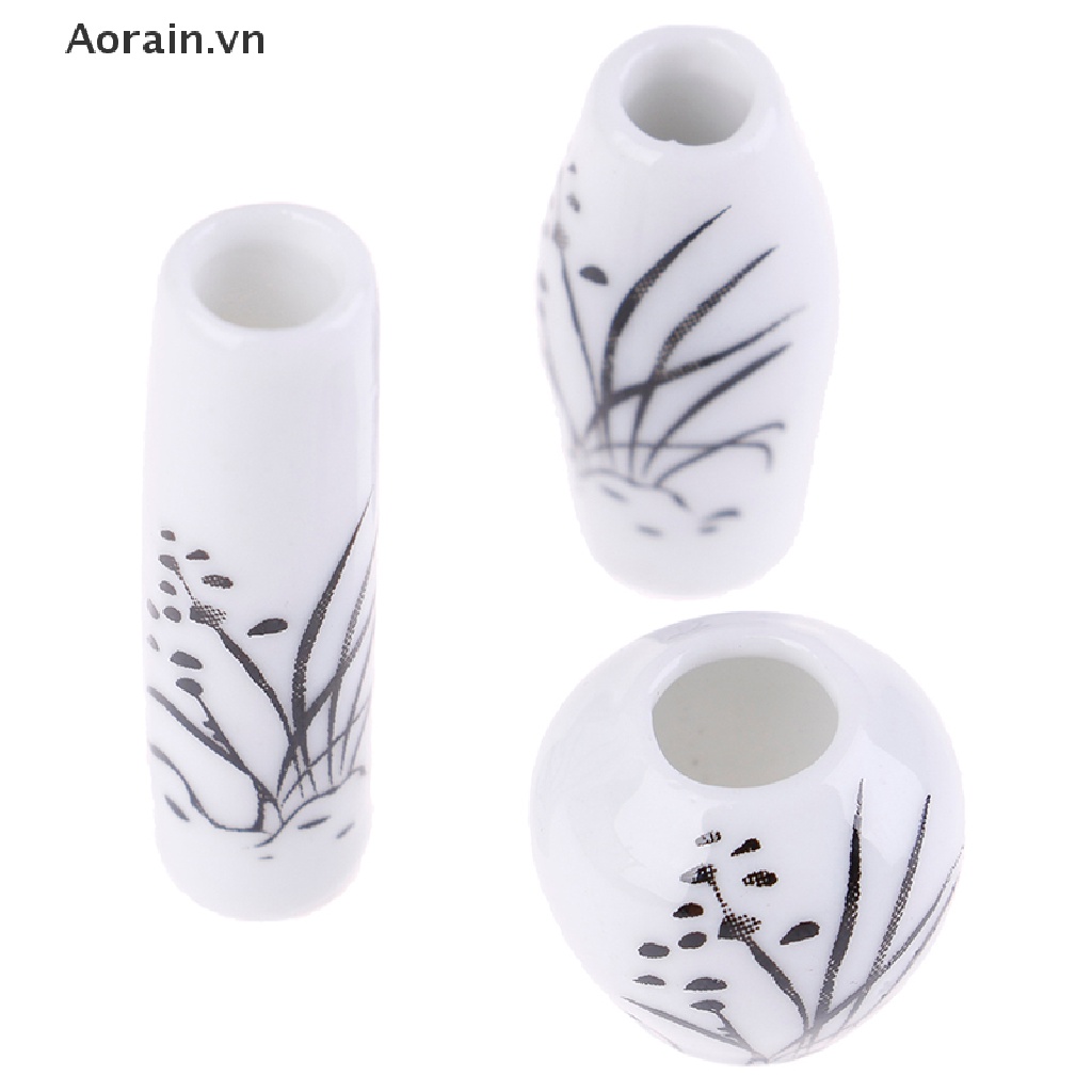 Bộ 3 Lọ Hoa Sứ Mini 1: 12 Dùng Trang Trí Nhà Búp Bê