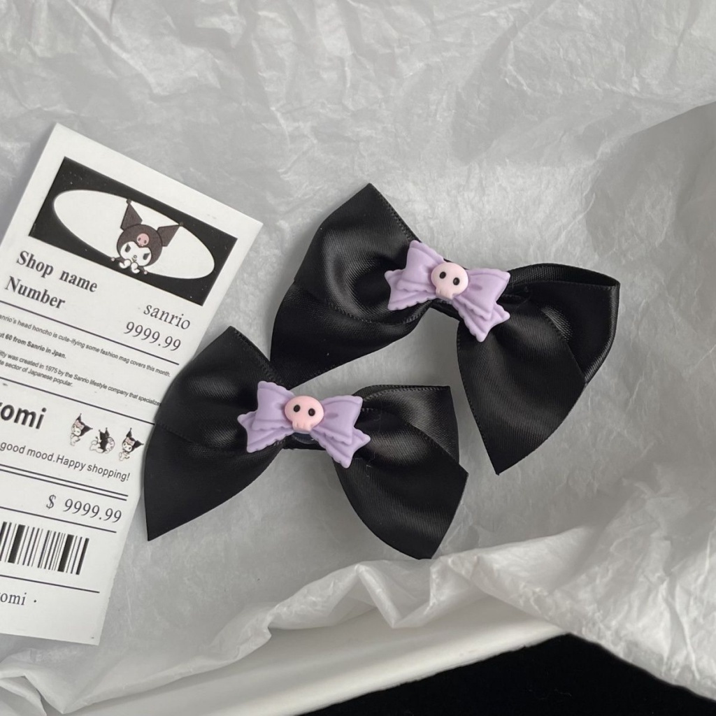 Kẹp Tóc Hình Nơ Trái Tim Màu Tím Ngọt Ngào Dễ Thương Cho Bé Gái