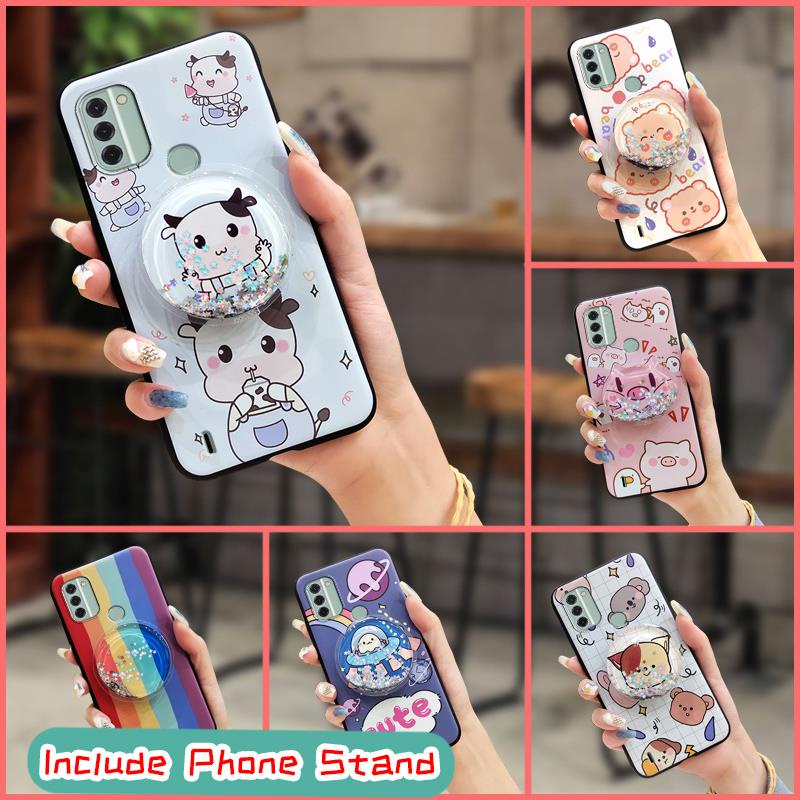 Original Kickstand Phone Case For Nokia C31/TA-1511 Shockproof cartoon glisten Soft Case Durable Silicone Cute TPU Anti-knock