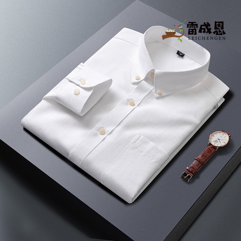 Áo Sơ Mi Cotton Tay Dài Phong Cách Doanh Nhân Thời Trang Cho Nam Giới Độ Tuổi Trung Niên [40% off]