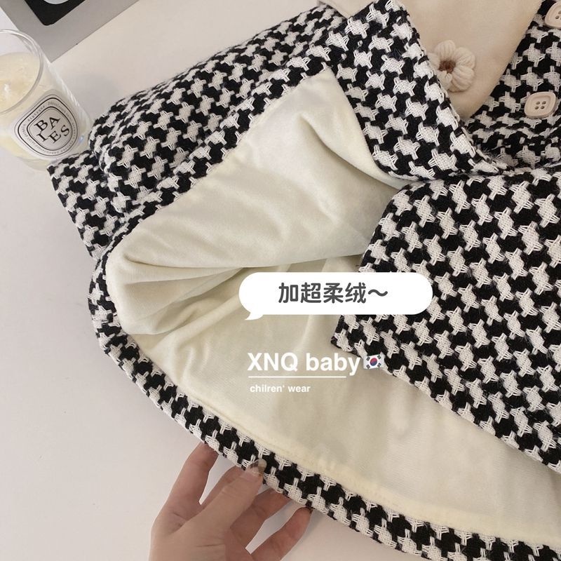 Áo Khoác Len Dày Mẫu Mới 2022 Qianniao Thời Trang Thu Đông Cho Bé Gái