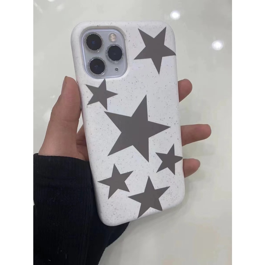 Ốp Điện Thoại In Hình Ngôi Sao Màu Đen Cho iPhone 7 8Plus X XR XSMAX 11 pro Max 12 12promax 13 13promax 14 14plus 14promax