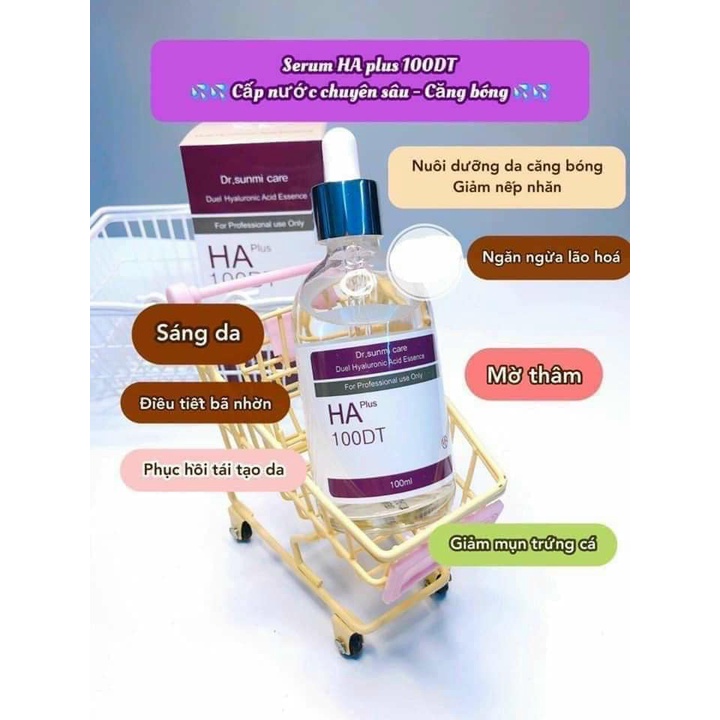 Serum Cấp Nước Cho Da Dr.Sunmi Care HA Plus 100DT Duel Hyaluronic Acid Essence 100ml