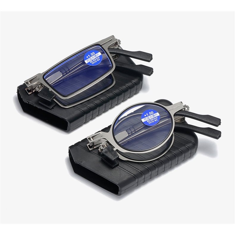 Vintage gấp đọc kính nam/nữ kim loại khung chống ánh sáng xanh kính với bộ miễn phí