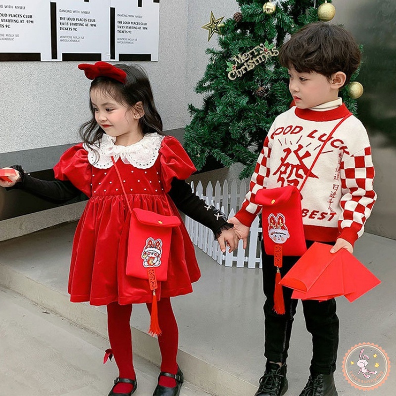 Túi Xách Hình Thỏ Hoạt Hình Phối Tua Rua Phong Cách Phương Tây