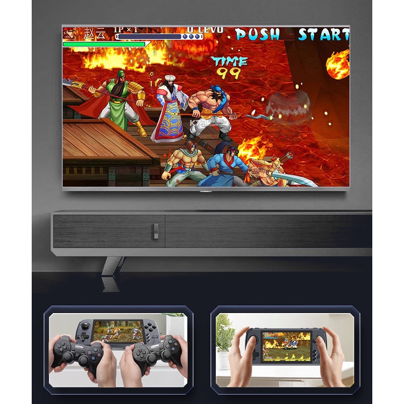 Máy chơi game Powkiddy X39 PRO – 2023 Nâng cấp màn hình 4.5 inch IPS ĐỘ PHÂN GIẢI CAO HƠN - Chơi game PS1/FC/SFC/FBA/GBA