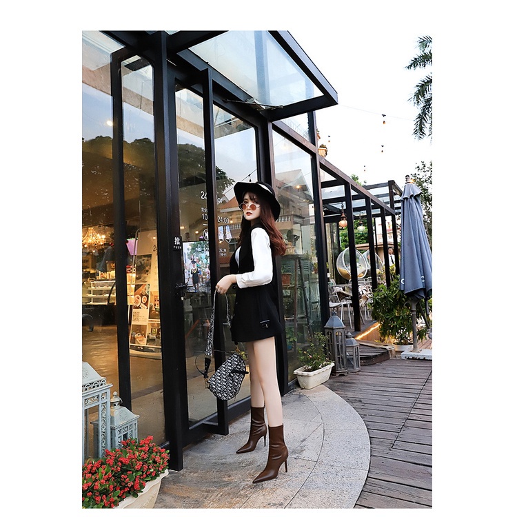 Giày bốt cao gót BIGTREE Mall-315-12 mũi nhọn phong cách doanh nhân thời trang cho nữ