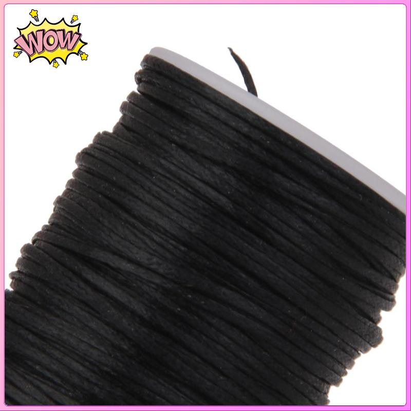 Cuộn Chỉ Sáp Dẹp Màu Đen 76 Yard Dài 1.2mm Chuyên Dụng May Vá Thủ Công