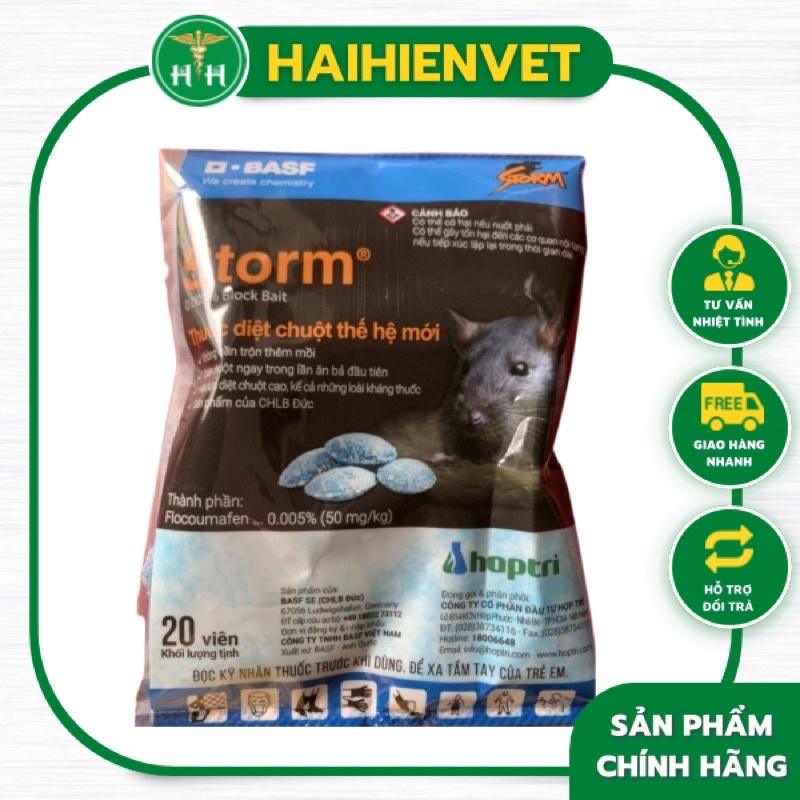 Diệt chuột- dạng viên kẹo - 1 gói 20 viên - diệt chuột phá hoại mùa màng, trại chăn nuôi