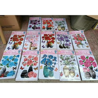 Tranh Dán Tường 3D Hình Bình Hoa (tranh)