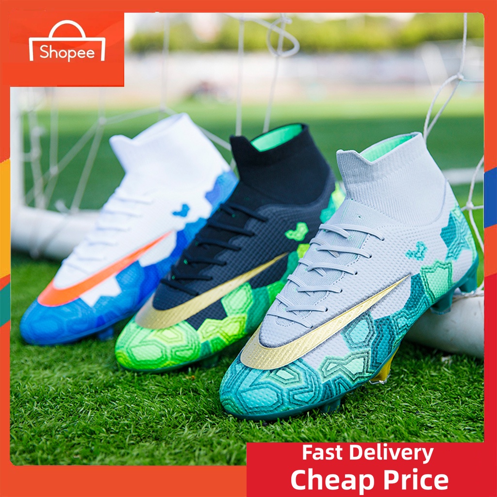 Giày Bóng Đá Đinh Dài / Giày Đá Banh Chống Trượt / Size 35-45 Cho Nam