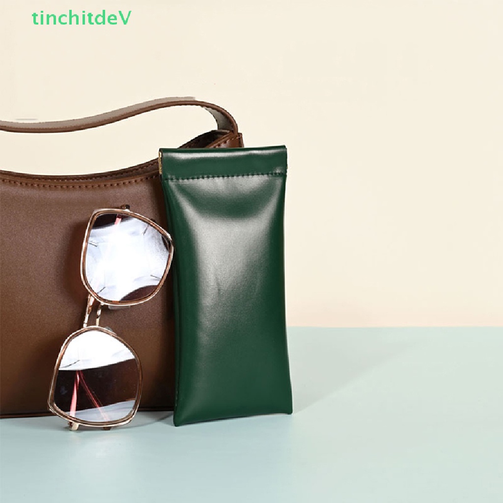 Túi Đựng Mắt Kính Bằng Da Mềm Màu Trơn Chống Thấm Nước Tiện Dụng