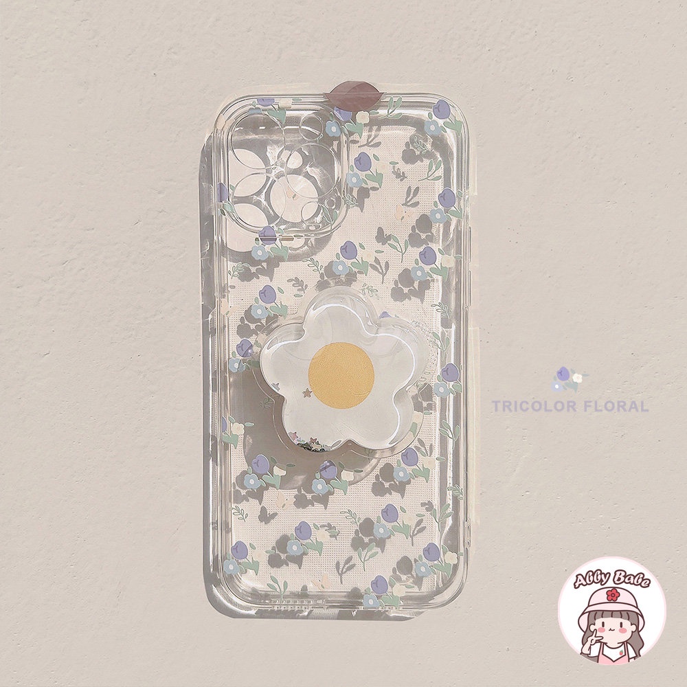 Ốp Điện Thoại TPU Mềm Mỏng Chống Sốc Hình Hoa 3D Có Giá Đỡ Cho IPhone 14 Pro Max 13 12 11 Pro Max