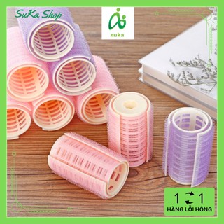 Lô uốn mái mưa tự dính có kẹp đỡ, lô uốn tóc xoăn Hàn Quốc size 4cmx6cm