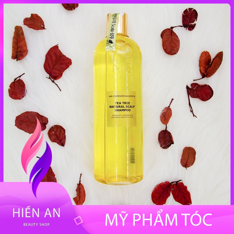 Dầu gội công nghệ sinh học Petra Tea Tree Natural Scalp Shampoo 520ml chống gầu dưỡng tóc mềm mượt ngăn ngừa nấm ngứa