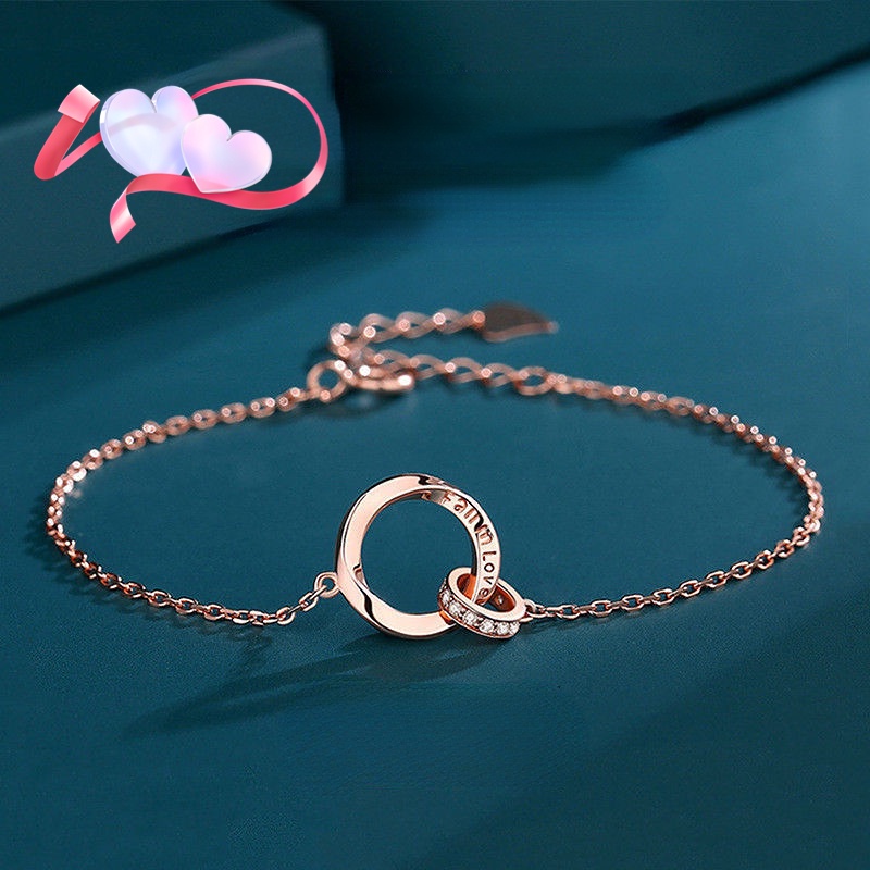 Vòng Tay Nhật Bản Hàn Quốc Nhật Bản s925 Bạc sterling Ánh Kim Cương Lấp Lánh Sang Trọng Dễ Phối Đồ Thời Trang ins niche Quà Tặng Sinh Nhật Lễ Tình Nhân Không Phai Màu
