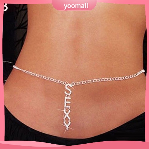 Dây Xích Đeo Hông Đính Đá Hình Bướm Dùng Múa Bụng Thời Trang Cho Nữ