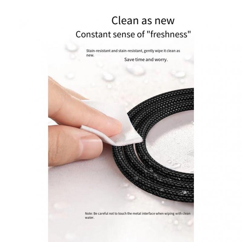 Dây Cáp Sạc Nhanh 120W 6A Type C Bằng nylon Có Đèn Báo Cho ip 14 plus 13 Pro max