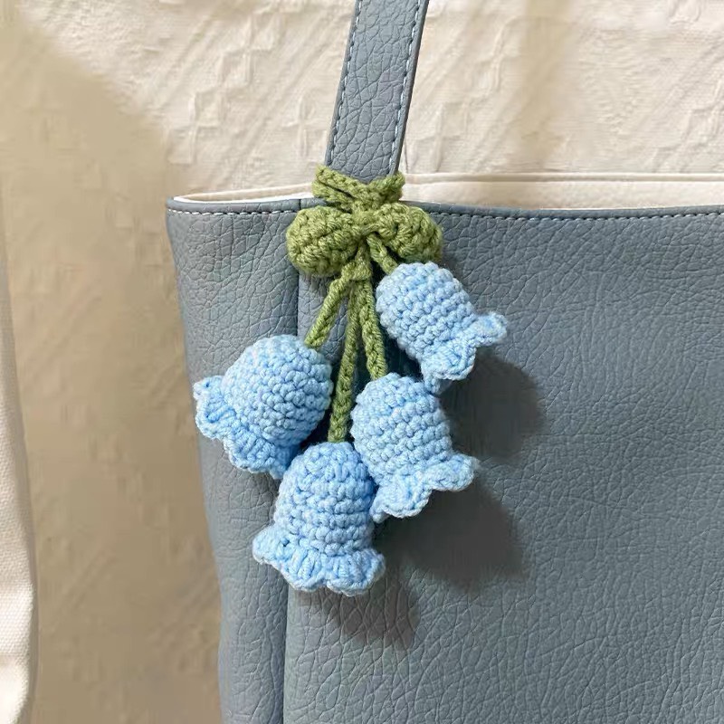 Móc khóa Hoa Linh Lan, Hoa chuông bằng len handmade