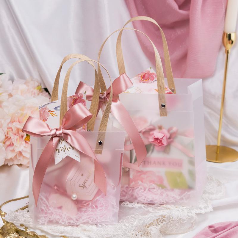 Classy Túi quà tặng, túi quai xách nhựa trong suốt nhiều kích cỡ Q1593