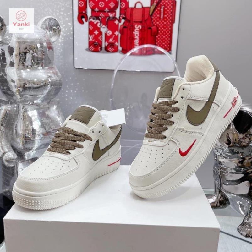 Giày thể thao nam nữ AF1 Vệt nâu hàng Cao Cấp đi học đi chơi, Giày AF1 Vệt Nâu dễ phối đồ Tôn Dáng Full Box Bill *