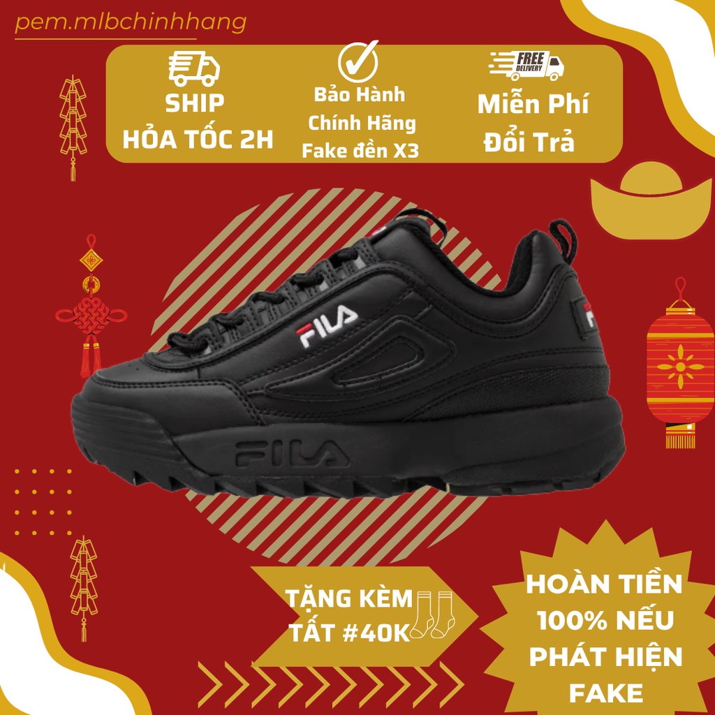 Giày FILA DISRUPTOR 2 ALL BLACK nam nữ