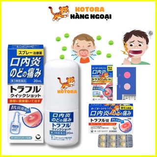 Xịt nhiệt miệng, viên uống, miếng dán giảm nhiệt miệt Traful Daiichi Sankyo 20ml nội địa Nhật Bản