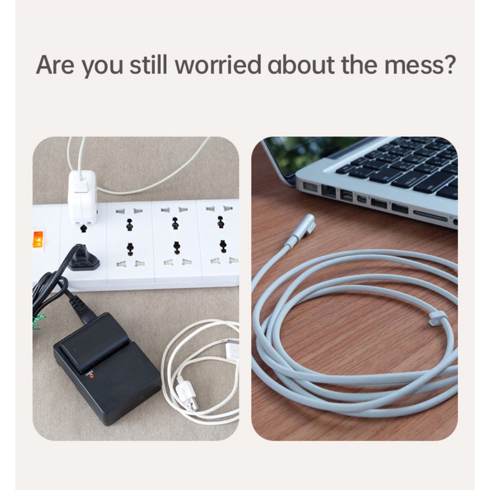 5 Dây Quấn Gọn Gàng Cáp Dữ Liệu Bằng Silicone