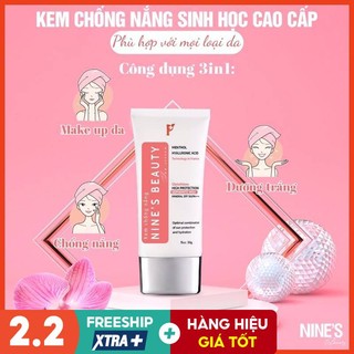 Kem chống nắng nine's beauty spf 50+++ dưỡng ẩm làm trắng da mờ nám chính hãng