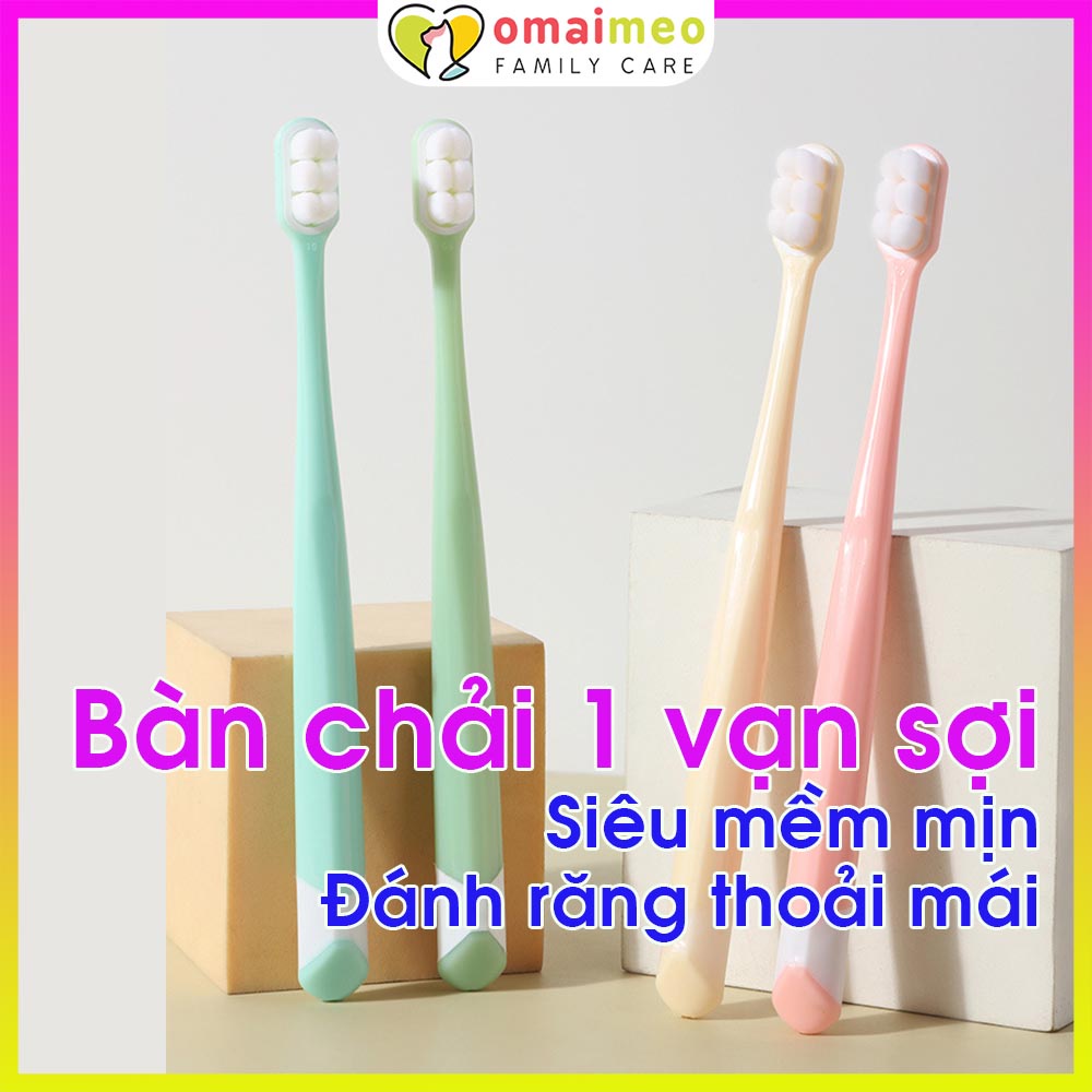 Bàn chải đánh răng lông mềm MIAN MI với 1 Vạn sợi lông siêu mềm mượt, đánh răng êm sạch và không gây tổn thương răng