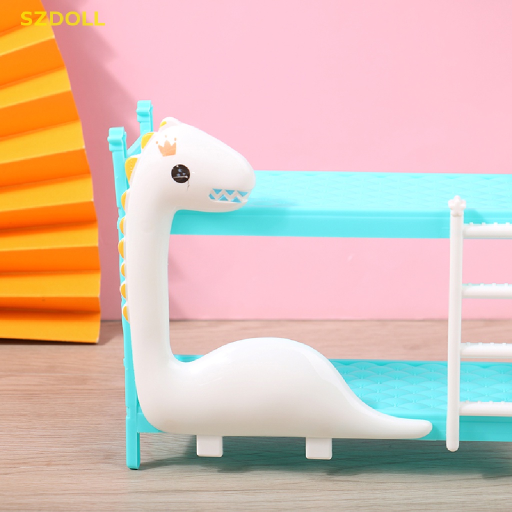 1 Mô Hình Giường Đôi Khủng Long DIY Trang Trí Nhà Búp Bê