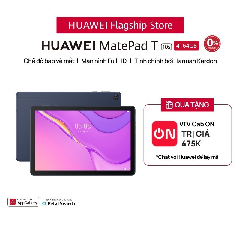 [Mã ELCN5 giảm 5% đơn 500K] Máy Tính Bảng HUAWEI MatePad T 10s