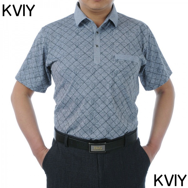 Áo Thun Ngắn Tay Dáng Rộng Có Túi Thời Trang Mùa Hè Giản Dị Dành Cho Đàn Ông Trung Niên