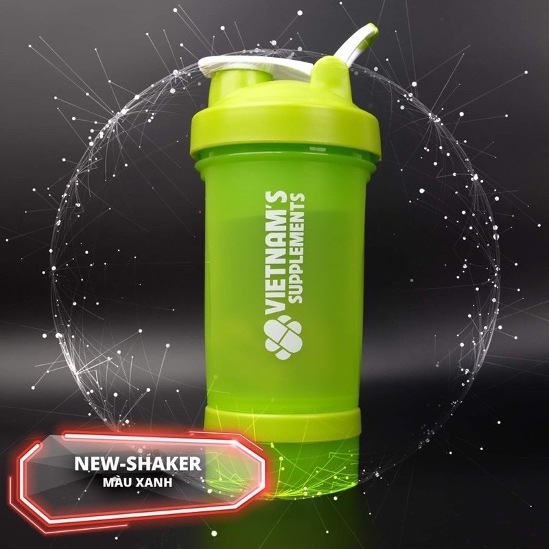 Bình SHAKER Gym, bình nước thể thao, chạy bộ, đạp xe nhựa cao cấp an toàn