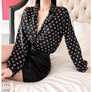 Sơ Mi Nữ Lụa Cao Cấp form dài dấu quần ( có ảnh và video thật cận chất)