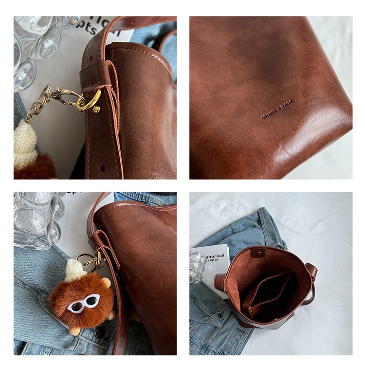 Túi Đeo JASMIN NOIR Chéo Da PU Thiết Kế Đơn Giản Thời Trang Cho Nữ