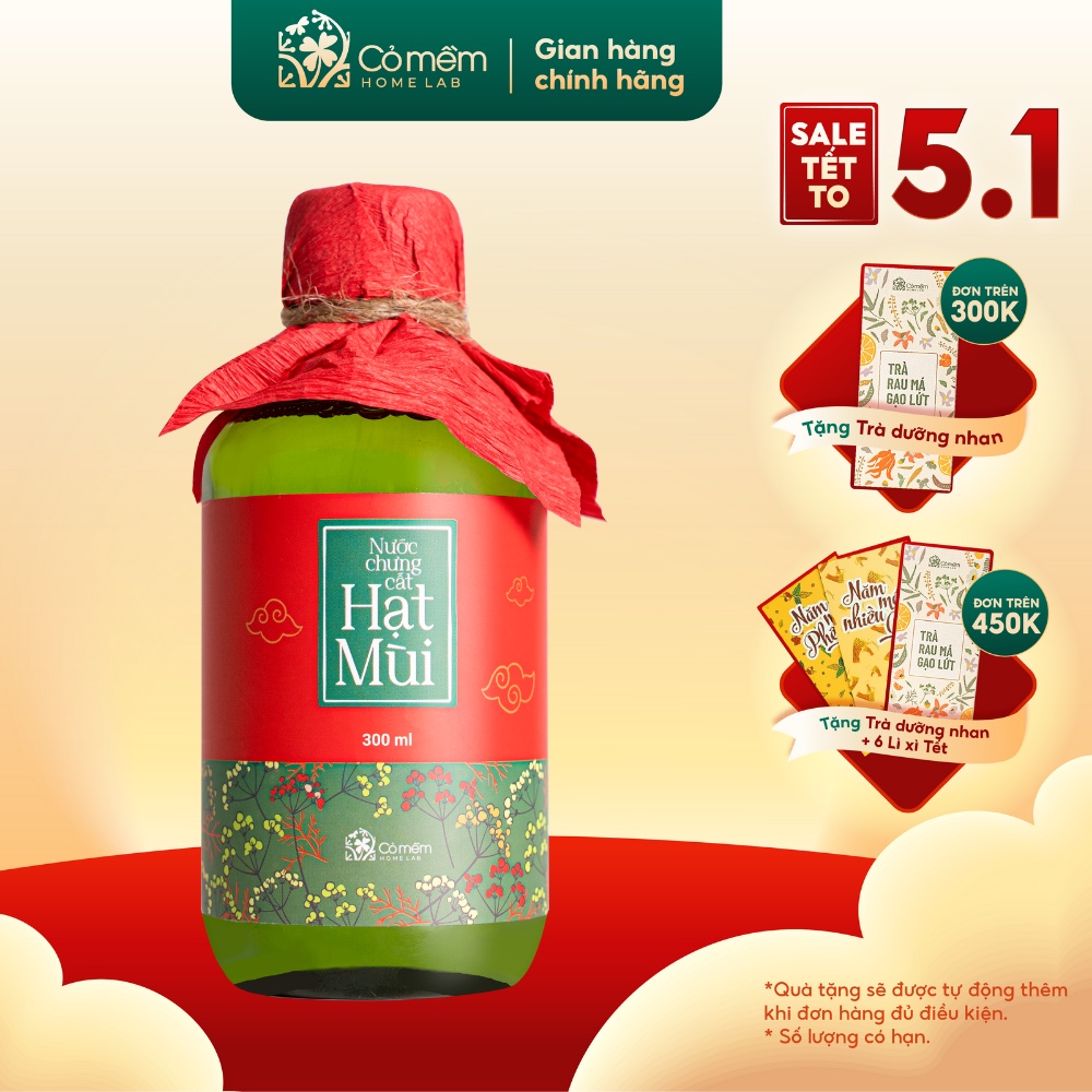 Nước Mùi Già Chưng Cất Dùng Để Tắm Rửa Mặt Lau Dọn Bàn Thờ Cỏ Mềm 300ml