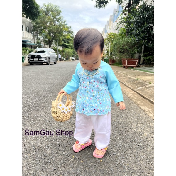 Bà Ba hoạ tiết hoa với nhiều màu sắc tươi sáng đẹp mắt cho bé Gái từ 7-30 kg