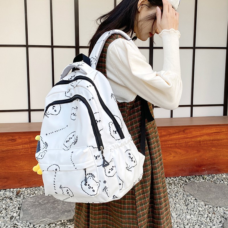 Ba Lô Đi Học / Du Lịch Cỡ Lớn Chống Thấm Nước In Họa Tiết Hoạt Hình Kiểu Nhật Bản Dễ Thương Cho