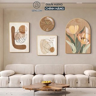 Đồng hồ treo tường phòng khách độc đáo SENCOM, đồng hồ trang trí decor phong cách Bắc Âu -TG18