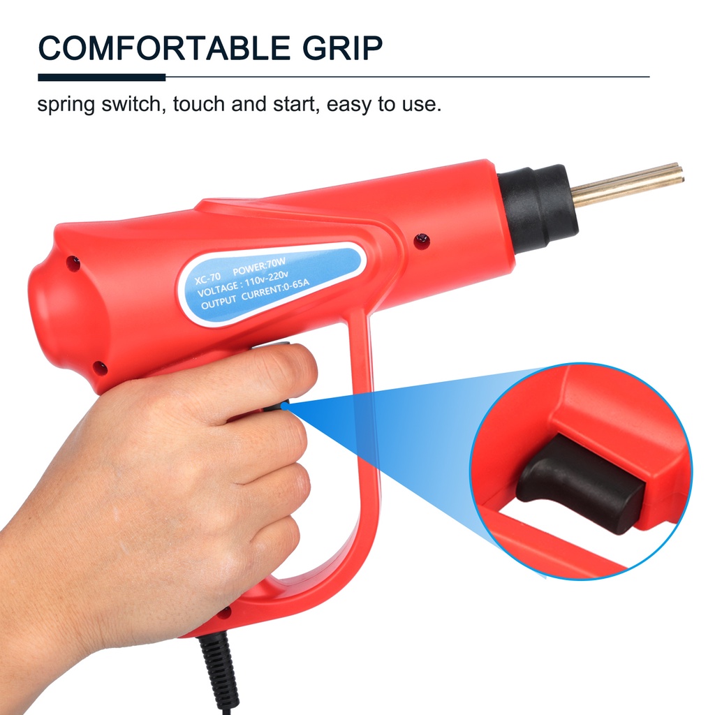 Máy Hàn Nhựa 70W 4 Loại Phẳng Ngoài/ Bên Cạnh/ Bên Cạnh/ Bấm Kim Tiện Dụng