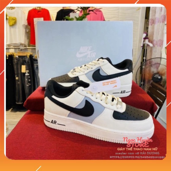 ^. Giày sneraker air foce 1 vệt đen, Giày af1 vệt đen. Giày af1 vệt đen bản đẹp hót 2023/ ^.