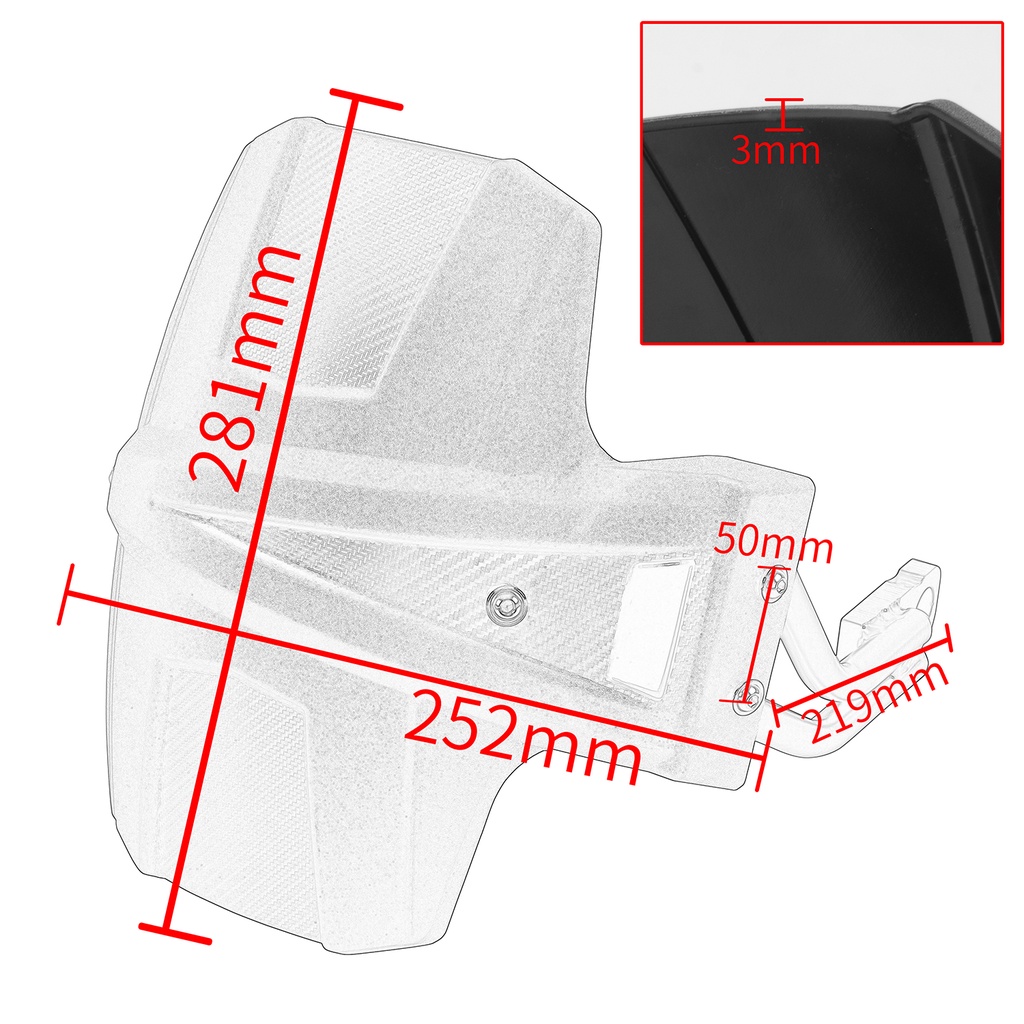 FENDER Ljbkoall chắn bùn bánh sau nắp lốp ôm chắn bùn chắn bùn bảo vệ chắn bùn cho honda xadv x adv x-adv 750 2017-2023 2020 2021 2022 phụ kiện